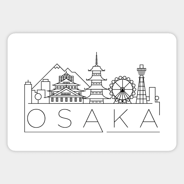 Osaka Minimal Skyline Magnet by kursatunsal